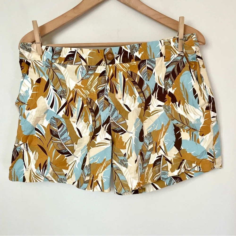 Patagonia Women's Tropical Print Shorts - Brown, Blue, Cream